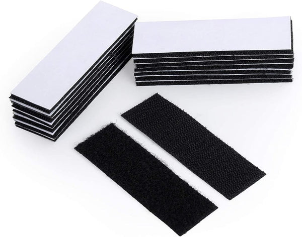 BRAVESHINE Heavy-Weight Hook and Loop Strips, Strong Adhesive Fasteners, 15 Pack 1.2x4 Inch