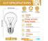 RESISPA 200W Bulbs,A21 Bulb Dimmable E26 Bulbs,A19 Bulb,2700K (2) Incandescent Light Medium Base Light Incandescent