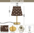 Kcldeci Bedside Table Lamp for Bedroom, Cow Print Ribbon Bows Farmhouse Desk Lamps for Nightstand with Fabric Shade