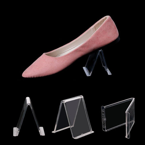 AQausONIC Multifunction Acrylic Shoes Display Stand Shoe Rack Shelf Holder Shop