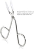Seadiquiet Tweezers,Elbow Silver Stainless Steel Eyebrow Scissors Pliers Clip Scissors,Flat Tip Tweezers Hair Plucker