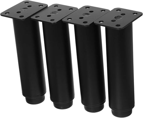 balacoo 4pcs Adjustable Height Metal Legs Heavy Duty Furniture Leveler Legs for