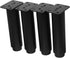 balacoo 4pcs Adjustable Height Metal Legs Heavy Duty Furniture Leveler Legs for