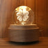 Light-3D FSIGOM Projection LED Crystal Ball Music Box Luminous Rotating Musical Box-Wood Base Best Gift for Mother's