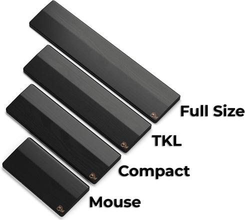 8x4x0.75 inches/19mm Glorious Gaming Wooden Mouse Wrist Rest - Onyx/Black - for Gaming Mice, Wood Ergonomic Palm Rest|