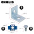 CNQLIS 10 Pcs 2 Hole L Shaped Connector Bracket, Fit for 1-5/8" Wide Taller Strut Channel, Includes Screws