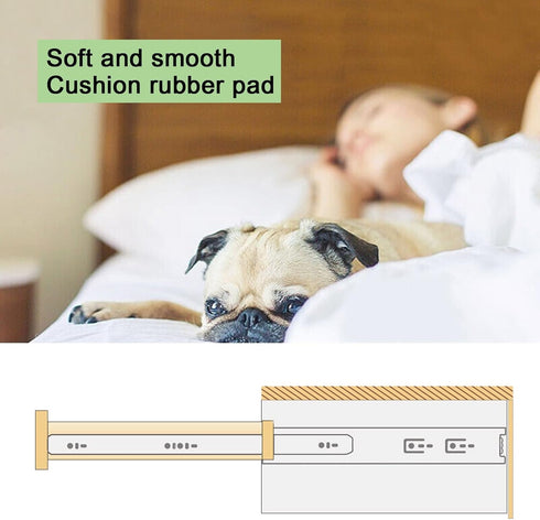 V3VOGUE Cabinet Furniture Hardware Rails,Thickness Steel Construction,Drawer Runners,Very Sturdy and Easy