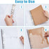 SUPERFINDINGS 2PCS Clear B5 Notebook Binder, PVC Plastic Covers, 9-Ring Loose Leaf Binder, Clear Protector
