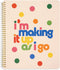 ban.do Floral Rough Draft Large Spiral Notebook, 11" x 9", 160 College Ruled Pages, Making It Up As I Go