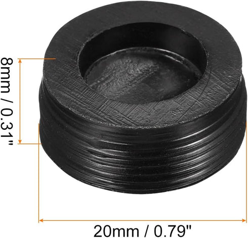 Carbon Brushes Holder Caps, Plastic Cover Caps for Motor Brushes - 20mm OD/8mm, 10 Pcs
