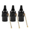 Phenolic Medium Base Light Socket with Pull Chain Switch,3 Pack TWDRTDD Black