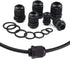 ISPINNER 32pcs Nylon Cable Gland Waterproof IP68 Adjustable 3-18mm, NPT 3/4, NPT 1/2, PG13.5 (Black)