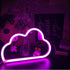 YouOKLight Neon Cloud Sign, LED Wall Light Night Lights, Battery or USB Powered for Bedroom Decor, Pink