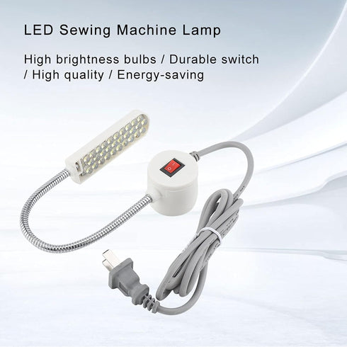 Zerodis Sewing Machine Light LED Lighting, LED Lamp Magnetic Base LED Desk Lamp for Workbench Lathe Drill Press Daylight Flexible Arm Work Lamp(us) by Zerodis