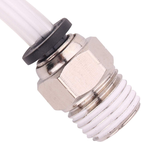 Push to Connect Tube Fitting, Male Straight - 5/16" Tube OD x 3/8" NPT Thread, Pack of 10
