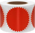 Hybsk 300pcs Bright Red Notary Seals, 2 Inch Embossing Stickers, Certificate Sealing Labels with Serrated Edge