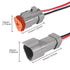 4pcs 2-Pin Waterproof DT Connector Male and Female Wire Connectors with 16AWG 105? 600V Wires and Heat Shrink Tubes, Applicable for Automotive Electrical Connections (3P)