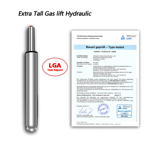Adjustable Gas Lift Cylinder Tube for Office Chair, 14" to 22" Long, Heavy Duty Hydraulic Pneumatic Cylinder (8" Stroke)