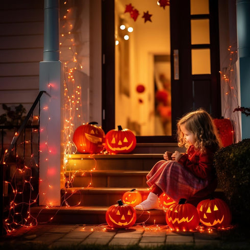 66ft 200 JMEXSUSS LED Christmas String Lights Outdoor Indoor, Connectable Orange String Lights Clear Wire, Fall Light