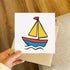 Azeeda (GC00078743) 'Sail Boat Toy' Blank Greeting Card