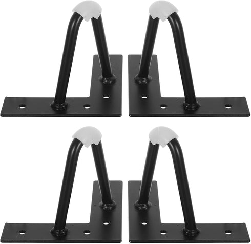 Abaodam 4pcs Black Metal Hairpin Furniture Legs 10cm Height with Anti-Scratch Pads,