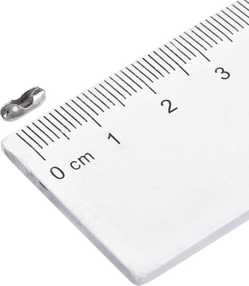 uxcell 100 Pack Ball Chain Connector, 2mm Stainless Steel Clasp Crimp Clips Link Connection