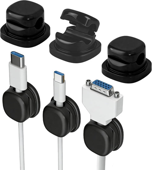 Generic 6 Pcs Magnetic Cord Organizer Holder,Magnetic Cable Clips,Cord Holder,Under Desk Cable Management,