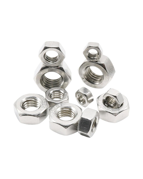 M12 Hex Nuts - IMScrews 304 Stainless Steel Hex Nuts, Durable Rust-Resistant Fasteners, Pack of 10