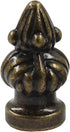 Biaungdo 3/8 Inch 1/4-27 Inch Antique Bronze Lamp Finial Cap Knob with Dual-Thread Screw, Lamp Shade Screw Cap Top