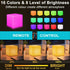 BALMOST 6-in Dimmable 16 4 LED Cube Night Light, Rechargeable LED Light Cube w/Remote, RGB Color Changing Modes Light