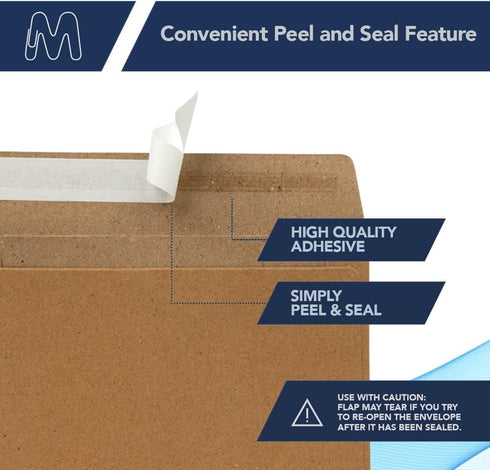 MOS A7 Invitation Envelopes – 5-1/4" X 7-1/4" Kraft Mailing Envelopes Self Seal (100 Count) – Heavy Duty