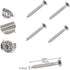 2-Pack M6 Ceiling & Wall Mount Hanging Hardware Fitting Set, 304 Stainless Steel Heavy Duty Strip Pad Eye Hook Plate +