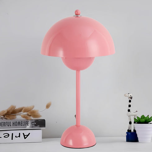 COSYLUX Modern Small Table Lamp for Bedroom, Cute Dome Shade Reflecting Light Reading Lamp for Living Room, Kid's Room
