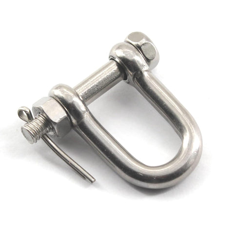M6 D Shackle Anchor Shackle, Stainless Steel 304 D Ring Shackle with Cotter Pin for Cars, Trucks, Material Handling