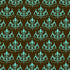 3dRose 8 Inch Elegant Aqua Blue Chandelier Damask On Brown Trendy Pattern Ceramic Tile