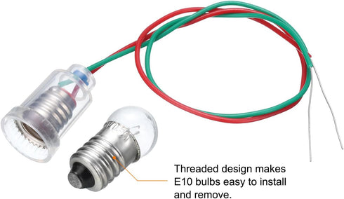 MECCANIXITY 1.5V/0.3A E10 Mini Light Bulbs, 1 Set for Scientific Experiment Lighting
