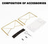 Modern Mail Holder for Home Office, Metal Letter Organizer Sorter for Desk, Marble Base, Envelope Storage Rack