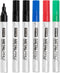 ZEYAR Permanent Markers, Bullet Tip, Aluminum Barrel, Waterproof, Quick Dry, 3 Black, 1 Blue, 1 Green, 1 Red