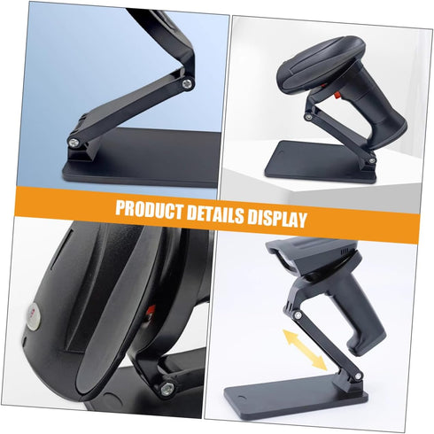 Alipis Universal Barcode Scanner Holder Adjustable Multi-Angle Foldable Hands-Free Stand with Stable Compact Base