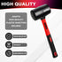 8oz Rubber Mallet Hammer, Fiberglass Handle for Flooring, Tent Stakes, Woodworking, Soft Blow Tasks