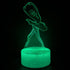 JOCHUI 3D 16 Ballerina Night Light, Ballet Girl Illusion Table Lamp with Colors Remote Control Touch Lamp LED USB Night