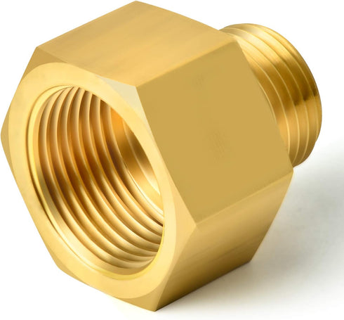 TAISHER 5PCS Brass Pipe Fitting, Reducer Adapter, 1/4-Inch Male Pipe x 1/4-Inch Female Pipe