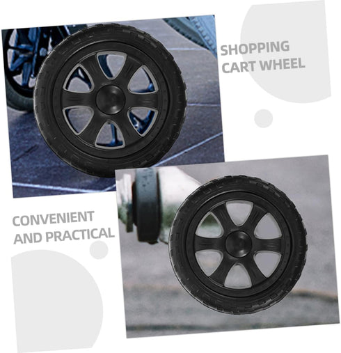 4pcs ULTECHNOVO Replacement Cart Wheels for Grocery Carts Rolling Utility Trolley Wheels