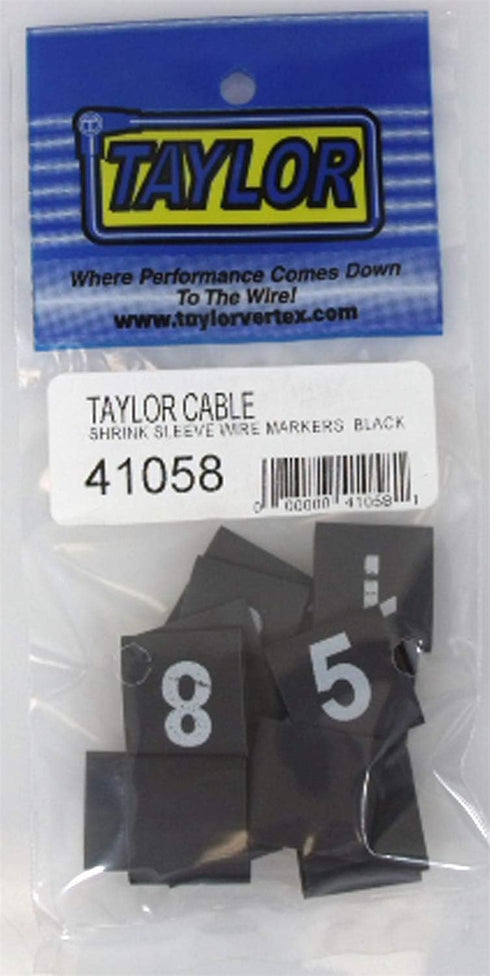 Taylor Cable 41058 Shrink Sleeve Wire Marker, Black by Taylor Cable
