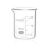 Upgrated 6 Size Low Form Glass Beaker Set, 25ml 50ml 100ml 250ml 500ml 1000ml, 3.3 Boro Glass beakers with Printed Graduation, LVA019