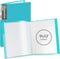 Dunwell 9x12 Presentation Binder with Clear Plastic Sleeves (Aqua), 24 Pockets for 9 x 12 or A4 Size Documents
