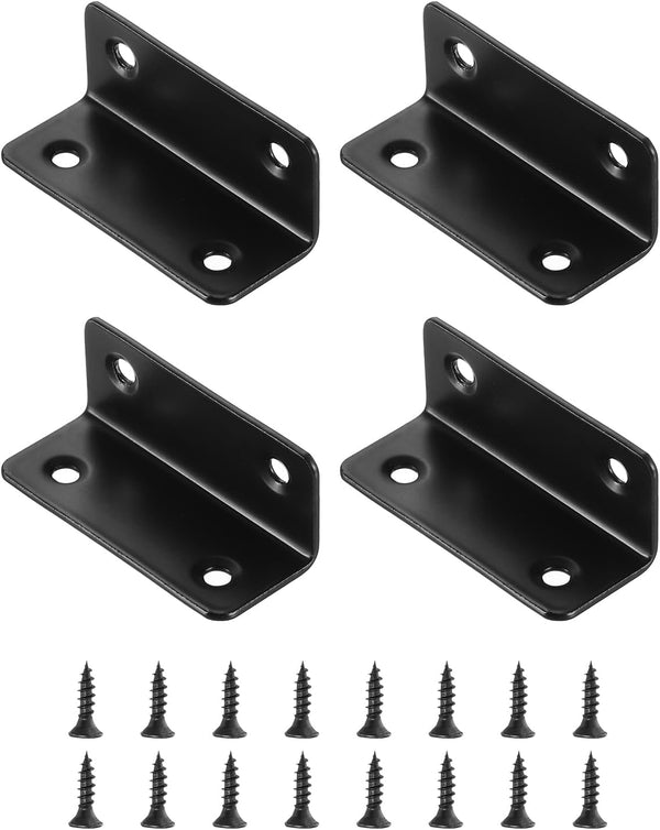 uxcell 4Pcs L-Shaped Brackets Corner Brace, 0.98"x0.98"x2.36" Corner Bracket Shelf Bracket Right