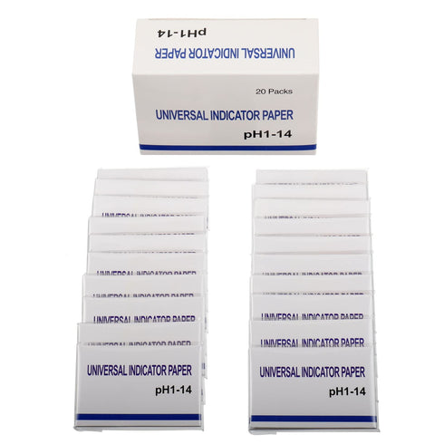 BOJACK 20 Pack 80 Strips (1600 Strips) pH 1-14 Test Paper Extensive Test Paper Litmus Test Paper 400 Strips pH Test for Water Soil Testing Pet Food pH Monitoring