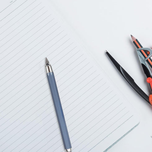 SEWACC Metal Mechanical Pencils Set, 5.6mm Retractable Writing Pencils with 4 Tubes of Refills