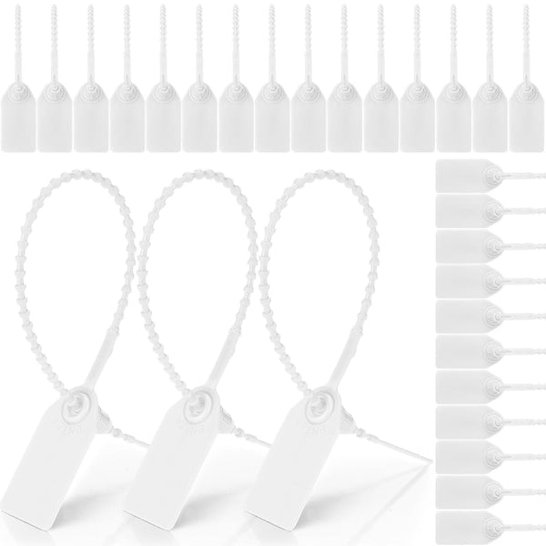 Nuanchu 500 Pcs Plastic Tamper Seals Zip Ties for Fire Extinguishers Blank